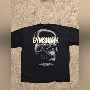 Gymshark Men’s Black Deadweight T Shirt Skull Size Large Extreme Oversized NEW